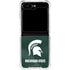 Michigan State University Green Jersey Galaxy Z Flip6 Clear Case